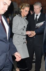 JENNIFER LAWRENCE Leaves Her Hotel in London 12/01/2016