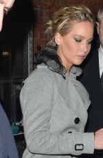 JENNIFER LAWRENCE Leaves Her Hotel in London 12/01/2016