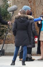 JESSICA CHASTAIN on the Set of 