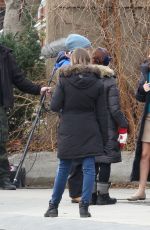 JESSICA CHASTAIN on the Set of 