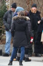 JESSICA CHASTAIN on the Set of 