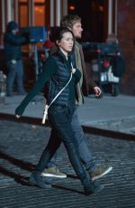 JESSICA HENWICK on the Set of 