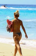 JESSICA WOODLEY in Bikini on the Beach in Barbados 12/27/2016