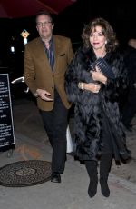 JOAN COLLINS Out for Dinner in West Hollywood 12/20/2016