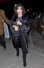 JOAN COLLINS Out for Dinner in West Hollywood 12/20/2016