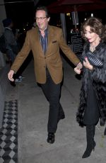 JOAN COLLINS Out for Dinner in West Hollywood 12/20/2016