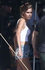 JOSEPHINE SKRIVER on the Set of VS Photoshoot in Miami 12/13/2016