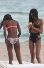 JOURDAN DUNN and SIGAIL CURRIE in Bikinis on the Beach in Maimi 12/01/2016