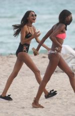 JOURDAN DUNN and SIGAIL CURRIE in Bikinis on the Beach in Maimi 12/01/2016