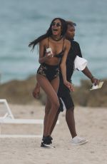 JOURDAN DUNN and SIGAIL CURRIE in Bikinis on the Beach in Maimi 12/01/2016