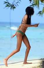 JOURDAN DUNN in Bikini at a Beach in Barbados 12/24/2016
