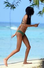 JOURDAN DUNN in Bikini at a Beach in Barbados 12/24/2016