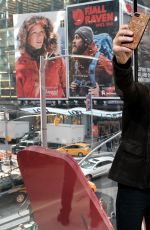 JULIANNE HOUGH on the Set of Extra in New York 12/13/2016