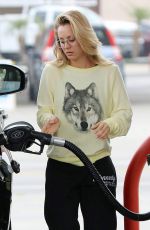 KALEY CUOCO at a Gas Station in Los Angeles 12/13/2016