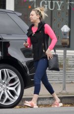 KALEY CUOCO Leaves a Hair Salon in Los Angeles 12/21/2016