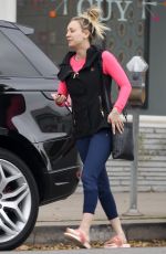 KALEY CUOCO Leaves a Hair Salon in Los Angeles 12/21/2016