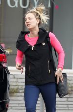 KALEY CUOCO Leaves a Hair Salon in Los Angeles 12/21/2016
