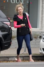 KALEY CUOCO Leaves a Hair Salon in Los Angeles 12/21/2016