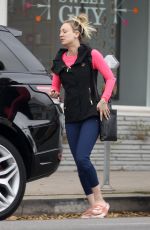KALEY CUOCO Leaves a Hair Salon in Los Angeles 12/21/2016