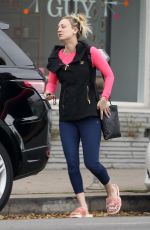 KALEY CUOCO Leaves a Hair Salon in Los Angeles 12/21/2016