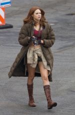 KAREN GILLAN on the Set of 