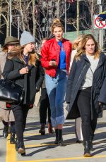 KARLIE KLOSS on the Set of New Samsung Commercial in New York 12/19/2016