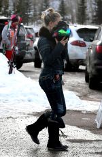 KATE HUDSON Out and About in Aspen 12/30/2016