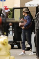 KATIE HOLMES at Westfield Topanga Mall in Canoga Park 12/21/2016