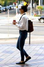 KATIE HOLMES Heading to Sundance Sunset Theaters in West Hollywood 12/11/2016