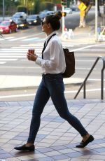 KATIE HOLMES Heading to Sundance Sunset Theaters in West Hollywood 12/11/2016