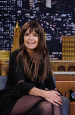 KATIE HOLMES on the Set of Tonight Show Starring Jimmy Fallon 12/06/2016
