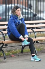 KATIE WAISSEL Working Out in a Park in New York 12/21/2016