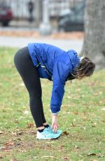 KATIE WAISSEL Working Out in a Park in New York 12/21/2016