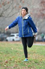 KATIE WAISSEL Working Out in a Park in New York 12/21/2016