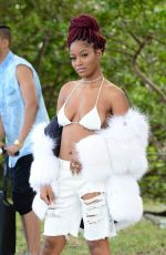 KEKE PALMER Arrives at a Boat Party in Miami 12/30/2016