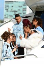 KEKE PALMER Arrives at a Boat Party in Miami 12/30/2016