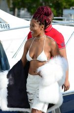 KEKE PALMER Arrives at a Boat Party in Miami 12/30/2016