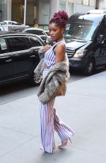 KEKE PALMER Arrives at a Studio in New York 12/15/2016