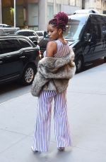 KEKE PALMER Arrives at a Studio in New York 12/15/2016