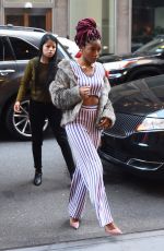 KEKE PALMER Arrives at a Studio in New York 12/15/2016