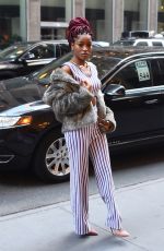 KEKE PALMER Arrives at a Studio in New York 12/15/2016