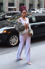 KEKE PALMER Arrives at a Studio in New York 12/15/2016