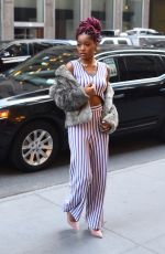 KEKE PALMER Arrives at a Studio in New York 12/15/2016