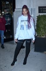 KEKE PALMER Leaves a Restaurant in New York 12/17/2016