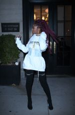 KEKE PALMER Leaves a Restaurant in New York 12/17/2016