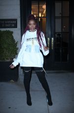 KEKE PALMER Leaves a Restaurant in New York 12/17/2016