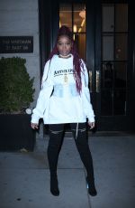 KEKE PALMER Leaves a Restaurant in New York 12/17/2016