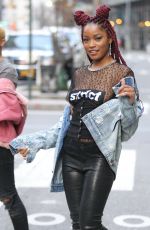 KEKE PALMER Out and About in New York 12/14/2016