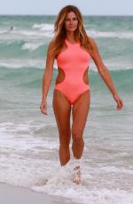 KELLY BENSIMON in Swimsuit on the Beach in Miami 12/03/2016