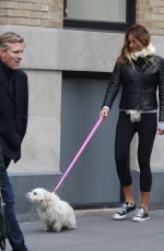 KELLY BENSIMON Walks Her Dog Out in New York 12/10/2016